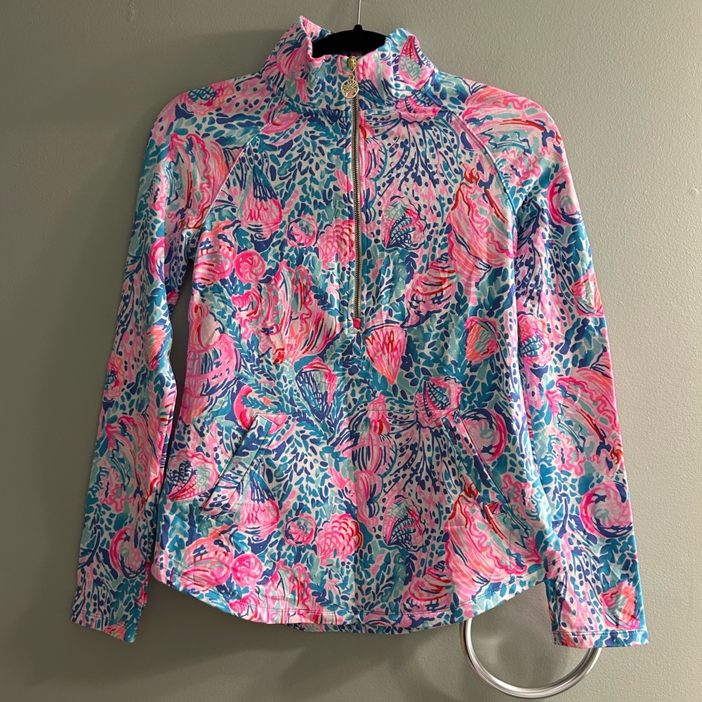 Lilly Pulitzer UPF 50+ Skipper Golf pullover half zip sweater long sleeve